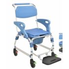Al Essa Aluminum Commode Chair With 4 Inch Wheels and Flip-up Armrest, Weight Capacity 125 Kg # KDB698ALG04