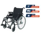 Sunrise Breezy Premium Steel Wheelchair, 24 inch Solid Spoke Wheel