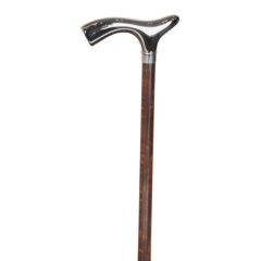 Garcia Fritz Handle Crutch Plain Nickel Cane #184