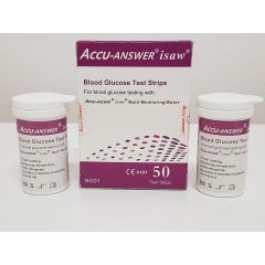 Accu-Answer isaw BG01 Blood Glucose Test Strips, Packet of 50