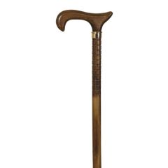 Garcia Derby Handle Crutch Carving Beechwood Cane #1191