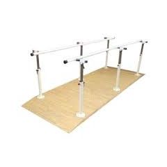 A Essa Platform Mounted Handrail 3Mtr Rod  Silver  Wooden Base With Lamination Beige