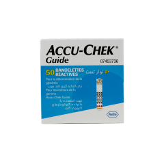 Accu Chek Test Strips For Guide Glucometer, 50p