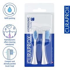 Curaprox Brush head CHS 200 sensitive for Hydrosonic CHS 100 & BIW Hydrasonic, Pack Of 2