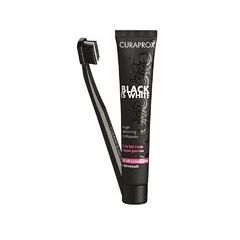Curaprox Black is White, Whitening Toothpaste with Brush