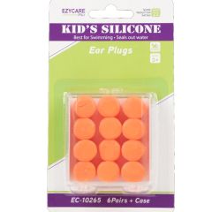 Ezycare Plus Kid'S Silicone Ear Plugs 6Pair + Case  