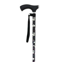 Garcia Fritz & Soft Handle Foldable Cane with Flowers Design #280