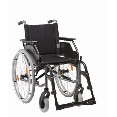 Dietz Caneo_B Standard Folding Steel Wheelchair, 24 Inch Soild Rear Wheel