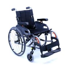 Karma Flexx Km-8022 Light Wheelchair, Seat Width 19 Inch x 16+ 1-Blk-Blk-5 X 22Q-Cen, Color Black # 91073-0037