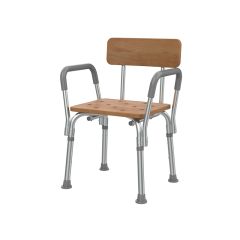 Alessa Shower Chair with Moisture & Mold Prevention Wooden Seat – Capacity 150Kg (KY-1202M)