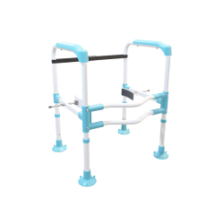 Alessa Steel Toilet Frame with Front Suction Foot Pad – Height Adjustable (KY-4102)