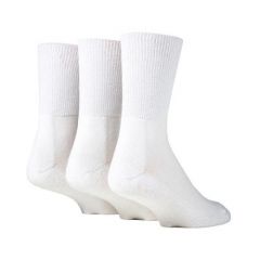 Iomi Footnurse Gentle Grip Diabetic Socks For Women, White, (W 4-8) , 3 Pair # Iolrd35G3