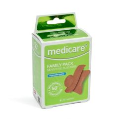 Buy Medicare Sensitive Family Plaster Packet Of 50 Online in Kuwait