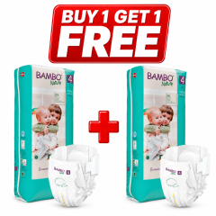  Bambo Nature Baby Diaper Bundle Sticker Type Big Pack Size 5 - Buy 1 & Get 1 for Free