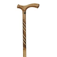 Garcia Fritz Handle Flamed Wood Cane #133