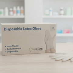 قفازات أليسا المصنوعة من اللاتكس، 100 قطعة/علبة