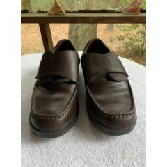 DR ZEN Black Velcro Leather Wide Shoe , Women- 11.0 , Men-10.0 , W/Ins Dr, Pair # 400-02-11