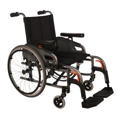 Karma Flexx Km-8022 Light Wheelchair, Seat Width 19 Inch x 16+ 1-Blk-Blk-5 X 22Q-Cen, Color Black # 91073-0037