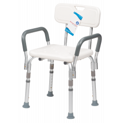 Buy Dynarex Aluminum Shower Chair With Back and Arms Online