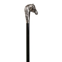 Garcia Novelty Handle Horse Nickel Cane #597