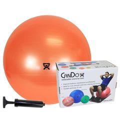 CanDo Inflatable Exercise Ball - Economy Set - Orange - 22