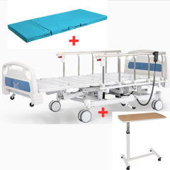 Saikang Electric Bed # SK005-4, Mattress # SKP0003 and Over bed Table # SKH042