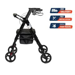 Buy Al Essa Lightweight Aluminum Rollator, Black Online