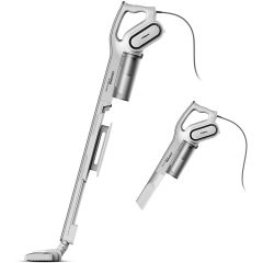 مكنسة كهربائية خفيفة الوزن محمولة باليد وقابلة لإعادة الشحن من ديرما بقدرة شفط قوية 15 كيلو باسكال ، أبيض # VC40