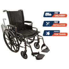 Lightwheelchair Aluminium with Solid 18 inch rear wheels
