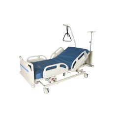 Medical Master Electric Hospital Bed, Size L192 X W91 X H38 Cm, 3 Motor, Tuck-Away Side Rails, Iv Pole, Lifting Pole And 12 Cm Mattress  # Meb-903