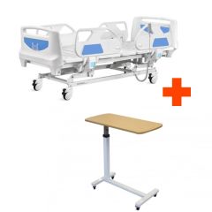 Saikang Electric bed with mattress and over bed table#A6C5C