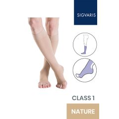 Sigvaris Compression Socks CL.1 Open Toe ( Black , Medium Size )