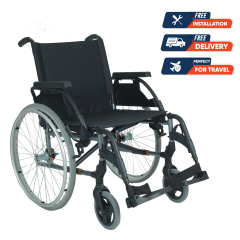 Buy Sunrise Breezy Premium Wheelchair, 24 Inch Solid Spoke Wheel online