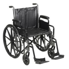 Drive Silver Sport 2 Wheelchair with Armrest and Swing Away Foot Rest