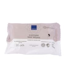 Abena Intimate care Wet Wipes Colorant And Fragrance Free, Packet of 20 # 1000011934