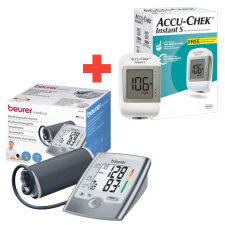 Beurer Blood Pressure Monitor BM35 & AccuCheck Glucose Monitor + 10 Strips