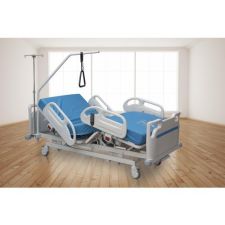 Medical Master Electric Hospital Bed, Size L192 X W91 X H38 Cm, 3 Motor, Tuck-Away Side Rails, Iv Pole, Lifting Pole And 12 Cm Mattress  # Meb-903
