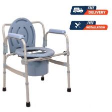 Al Essa Steel Commode Chair Without Wheels, Weight Capacity 125 Kg #
