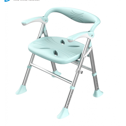 Alessa Foldable Aluminum Shower Chair with Backrest – Height