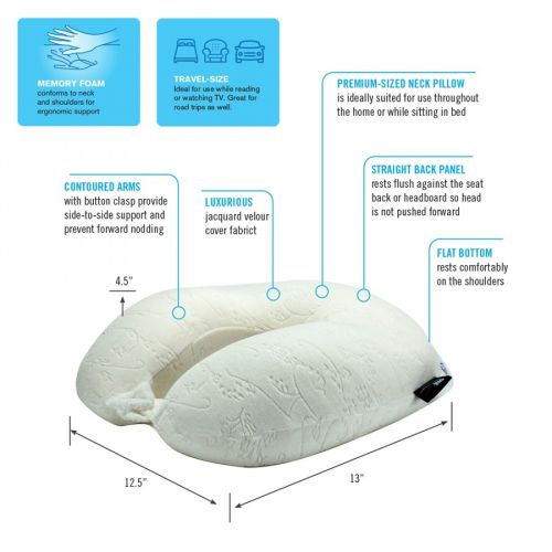 Alessa Medical Obus Forme Memory Foam Neck Travel Pillow 9404 90