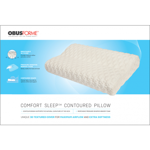 obusforme comfort sleep contoured pillow